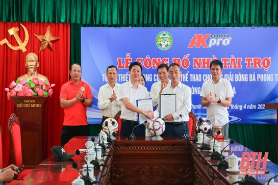 Ra mắt nhà tài trợ cho các giải bóng đá phong trào của Liên đoàn Bóng đá Thanh Hóa
