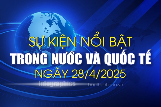 Sự kiện nổi bật trong nước, quốc tế ngày 28/4/2025