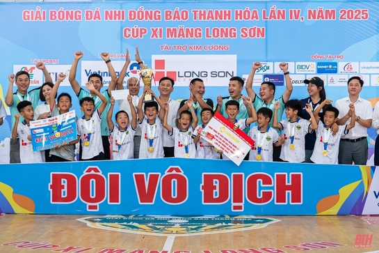 U8 Thiệu Hóa  và U10 Nghi Sơn đăng quang giải Bóng đá Nhi đồng Báo Thanh Hóa lần thứ IV năm 2025 - Cúp Xi măng Long Sơn