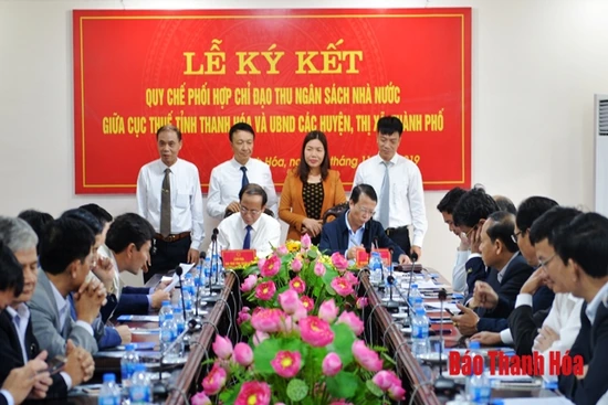Ký kết quy chế phối hợp chỉ đạo thu ngân sách Nhà nước