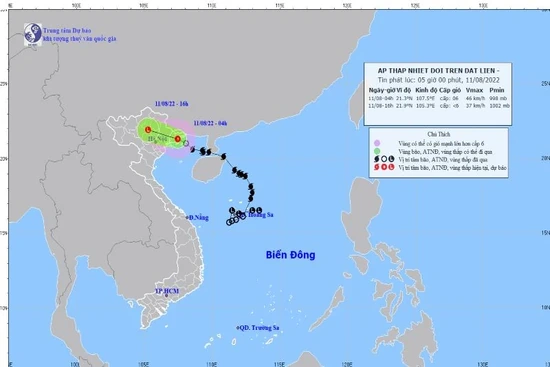 Bão số 2 đổ bộ đất liền, suy yếu thành áp thấp nhiệt đới