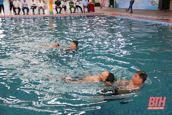 Thạch Thành khai mạc Ngày Olympic trẻ em và phát động toàn dân tập luyện môn bơi