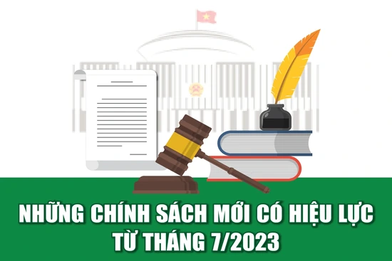[Infographics] -  Những chính sách mới có hiệu lực từ tháng 7/2023