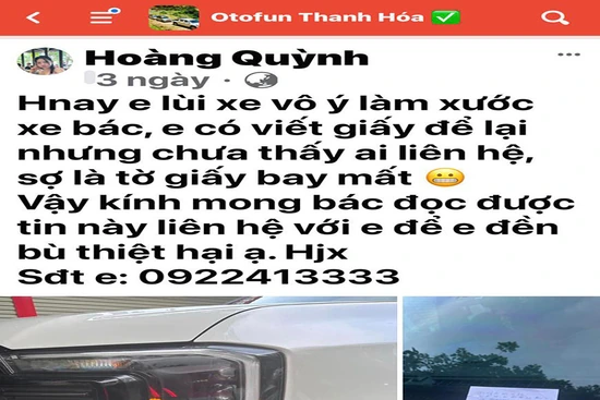 Xin lỗi trên mạng