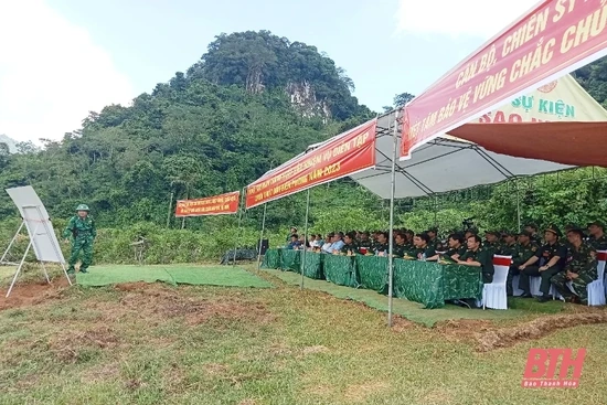 Đồn Biên phòng Bát Mọt diễn tập chiến đấu bảo vệ đồn