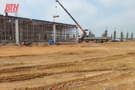 Hậu Lộc đầu tư xây dựng hạ tầng cụm công nghiệp Liên Hoa