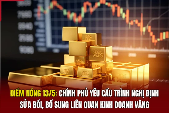 Điểm nóng 13/5: Chính phủ yêu cầu trình nghị định sửa đổi, bổ sung liên quan kinh doanh vàng