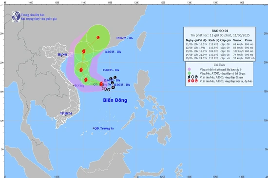 Chính thức ghi nhận cơn bão đầu tiên năm 2025, tên quốc tế là Wutip