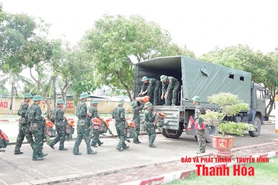 Bộ CHQS tỉnh Thanh Hóa triển khai công tác sẵn sàng ứng phó bão số 3
