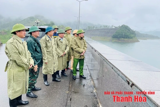 Kiểm tra công tác ứng phó với bão tại Như Xuân, Thường Xuân và hồ thủy điện Cửa Đạt