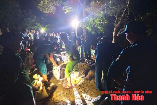 Tiếp tục theo dõi diễn biến, đảm bảo an toàn tuyến đê tả sông Hoàng