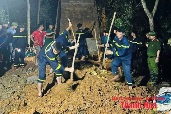 Xử lý kịp thời nguy cơ vỡ đê tại xã Triệu Sơn