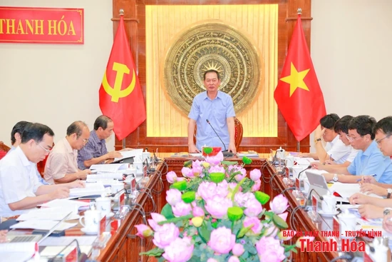 Phó Bí thư Tỉnh ủy Trịnh Tuấn sinh chủ trì hội nghị về công tác chuẩn bị Đại hội Đảng bộ các phường