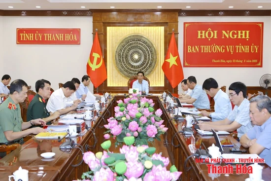 Ban Thường vụ Tỉnh ủy cho ý kiến vào công tác chuẩn bị tổ chức Đại hội đại biểu Đảng bộ tỉnh Thanh Hóa lần thứ XX, nhiệm kỳ 2025-2030