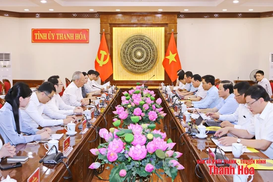 Thường trực Tỉnh ủy Thanh Hóa tiếp và làm việc với Tập đoàn Xây dựng Thái Bình Dương
