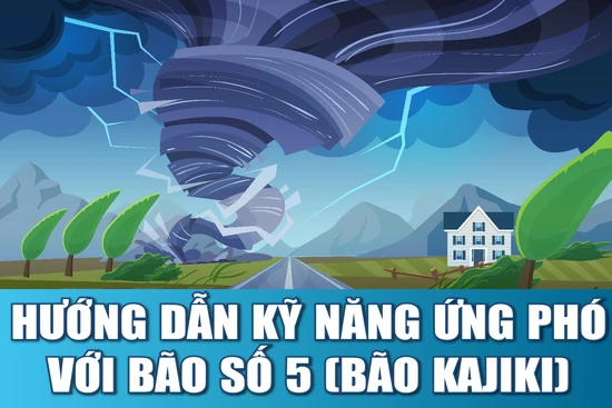 [Infographics] - Hướng dẫn kỹ năng ứng phó với bão số 5 (Bão Kajiki)