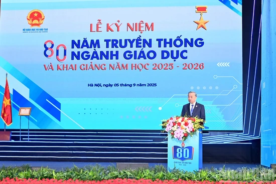 Phát biểu của Tổng Bí thư Tô Lâm tại Lễ kỷ niệm 80 năm truyền thống Ngành Giáo dục và Khai giảng năm học mới 2025-2026