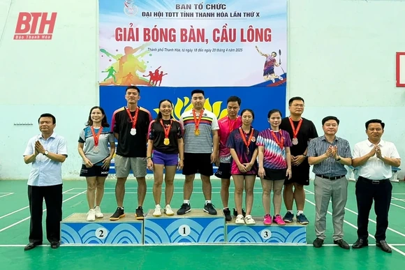 Giải bóng bàn, cầu lông - Đại hội TDTT tỉnh lần thứ X thành công tốt đẹp 