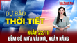 Dự báo thời tiết ngày 22/11: Đêm có mưa vài nơi, ngày nắng