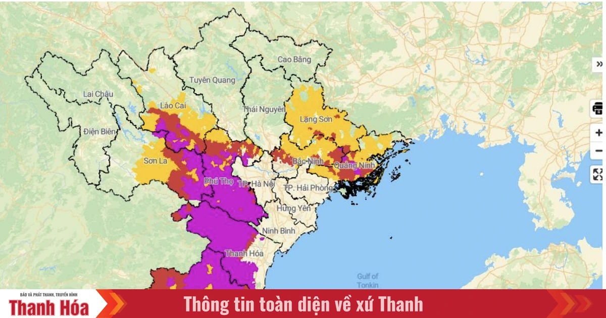 Cảnh báo rủi ro thiên tai do lũ quét, sạt lở cấp độ 2 tại Thanh Hóa