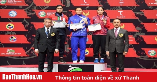 VĐV Trương Thị Thương của Thanh Hóa giành huy chương tại Giải Vô địch Karate  châu Á năm 2022
